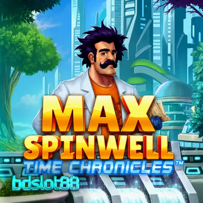 Tampilan visual slot Max Spinwell: Time Chronicles dengan tema perjalanan waktu